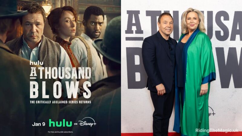 A Thousand Blows movie poster and a photo of USA Bowen and his wife